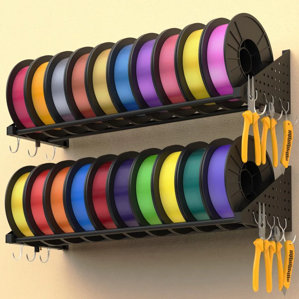 Wall Mount Filament Rack — 2 Pack