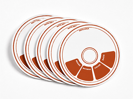 Note stickers for filament identification